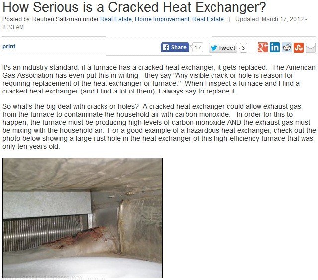 How Serious is a Cracked Heat Exchanger
