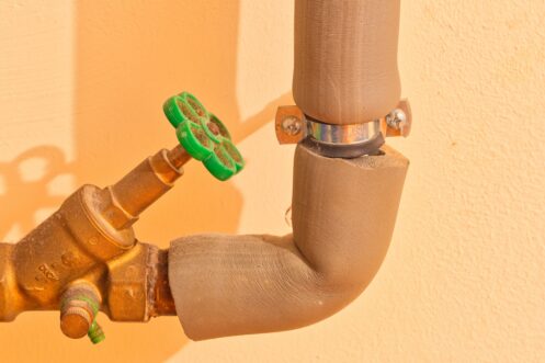 An insulated pipe in Anoka, MN