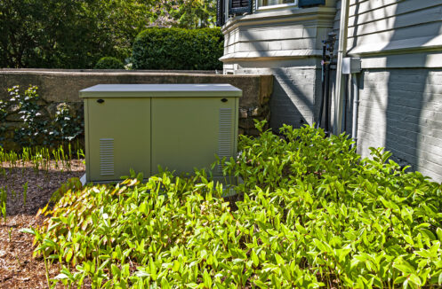 A whole-home generator outside an Anoka, MN home